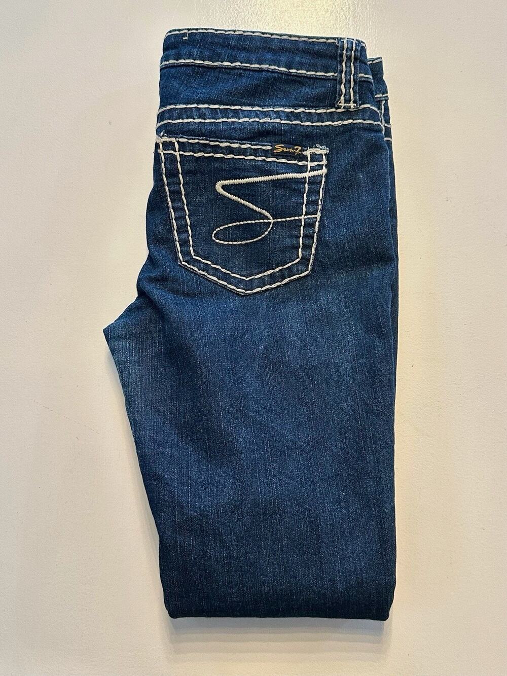 Seven 7 Skinny Easy Fit Ankle Jeans Women's Size 29 Stretch Whip Thick Stitch